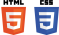 icone du HTML et CSS couleur